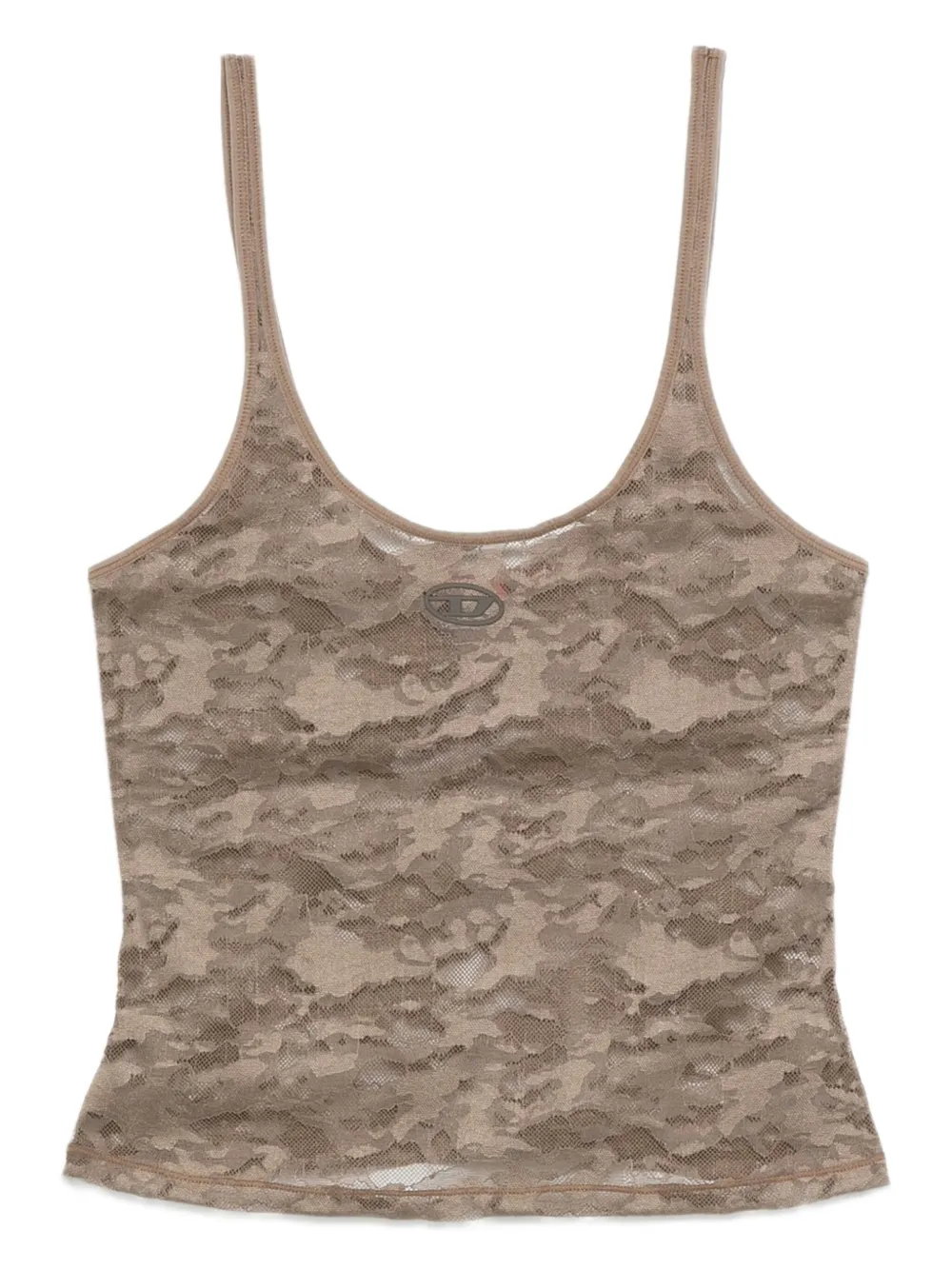Diesel Tanktop met kant Bruin
