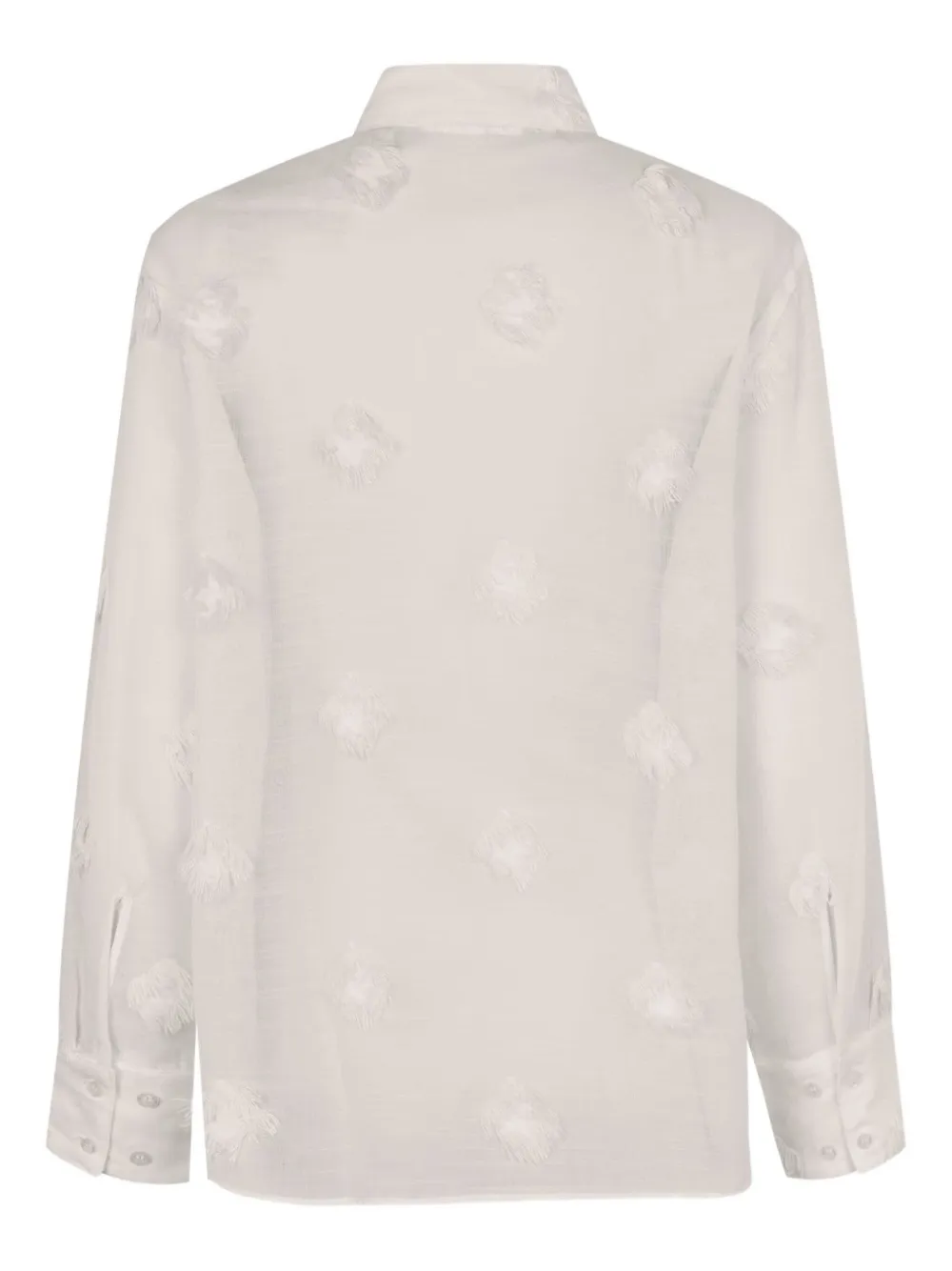 SAMSOE fringed-details shirt Beige