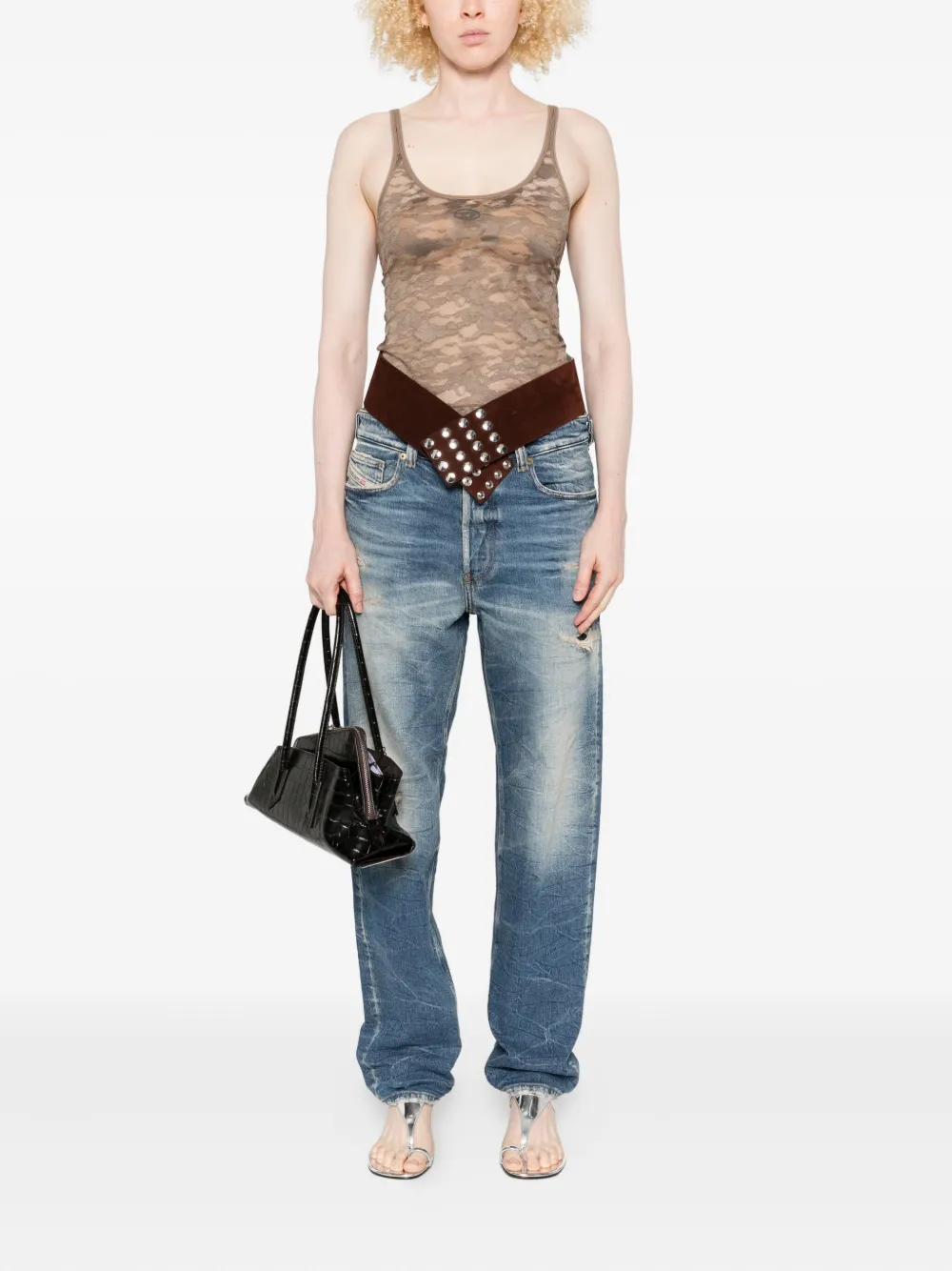 Diesel Gerafelde jeans - Blauw