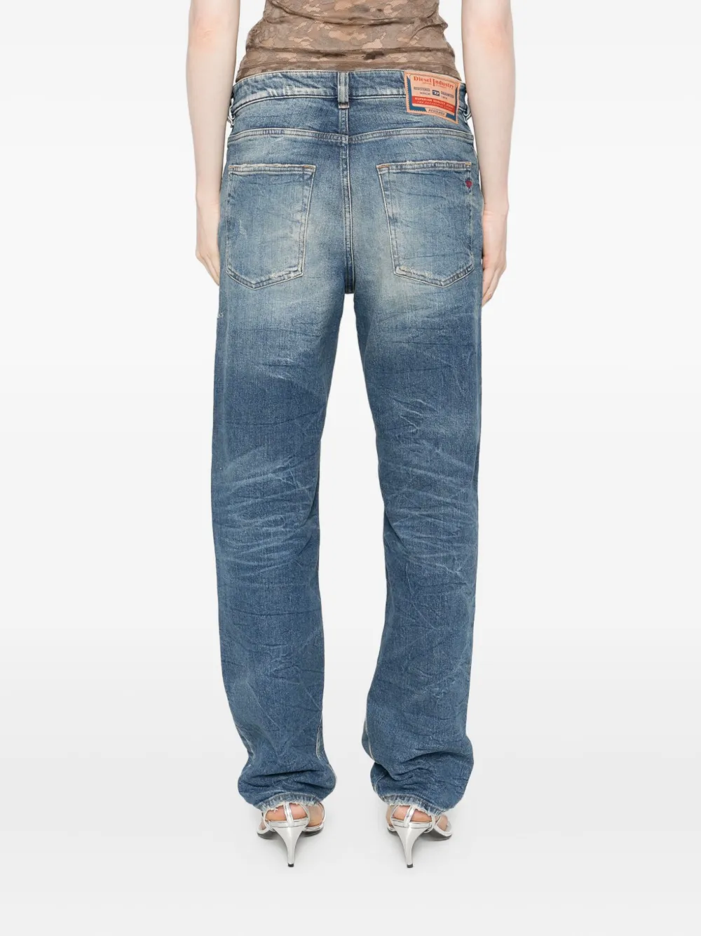 Diesel Gerafelde jeans Blauw