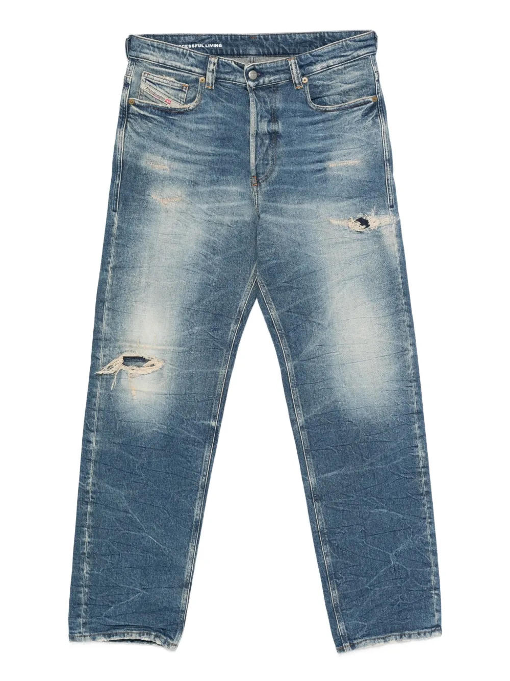Diesel Jeans im Distressed-Look - Blau