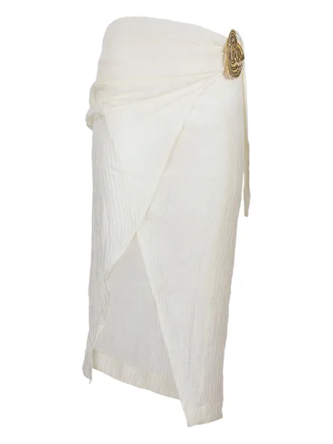 Hamoulet Vega embellished midi wrap skirt