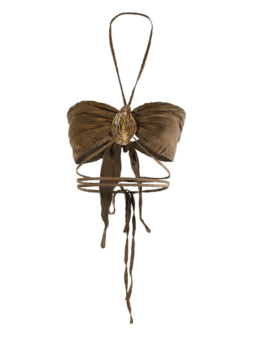 Hamoulet Salpha plissé embellished halter top | Vests & Tank Tops | Image 2