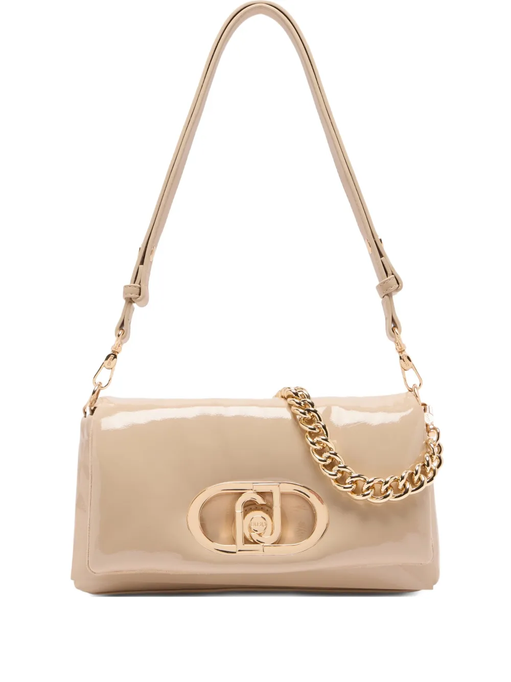 LIU JO medium LaPuffy chain-strap satchel bag Beige