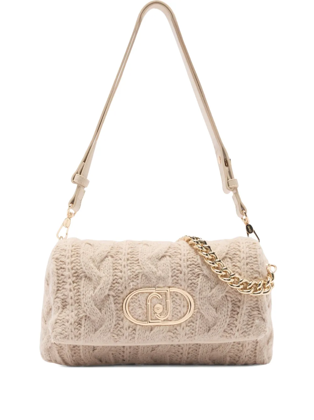 Liu •jo Medium Knit Lapuffy Bag In Neutral