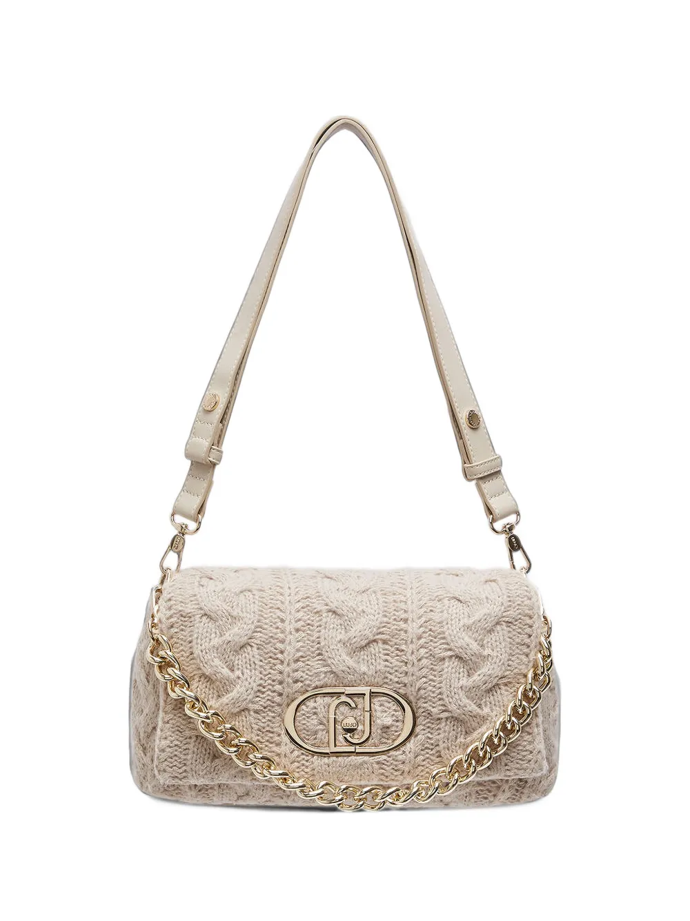 LIU JO Medium knit LaPuffy bag - Toni neutri