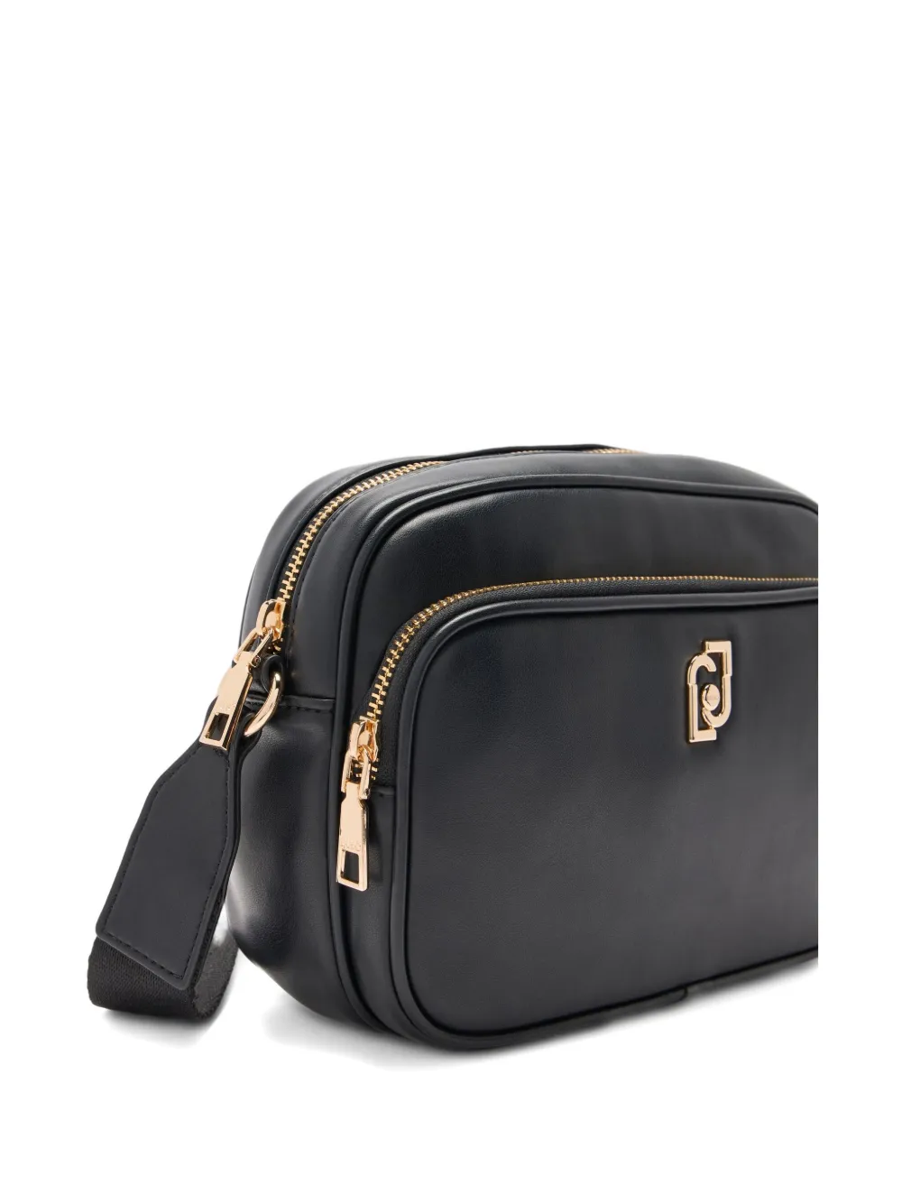 LIU JO medium logo-plaque zip-fastening cross body bag Zwart