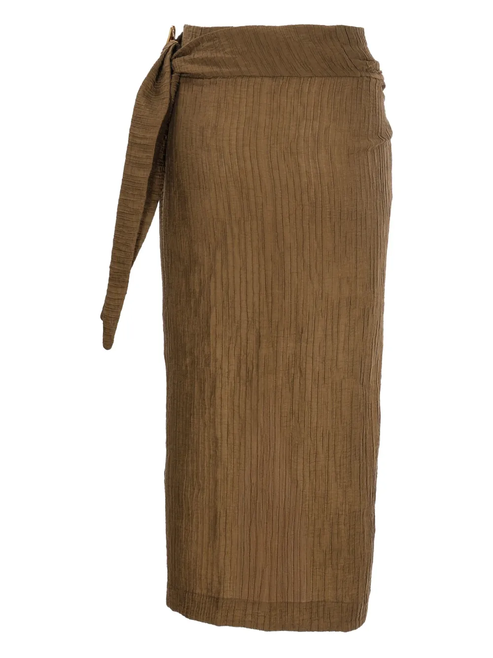 Hamoulet wrap-effect side-slit midi skirt | Straight Skirts | Image 2