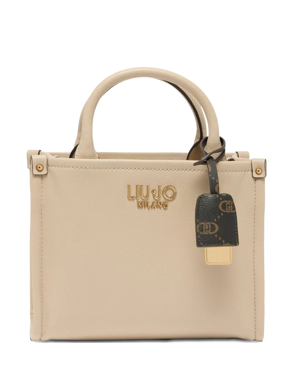 Liu •jo Small Bag With Charm In Neutral