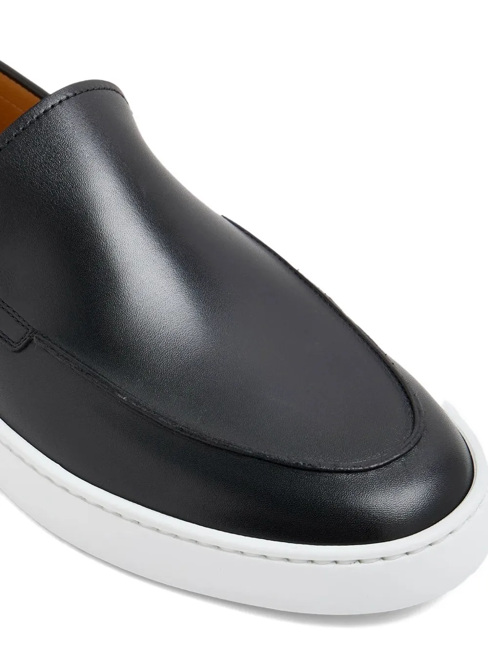 Magnanni leather slip-on loafers Black