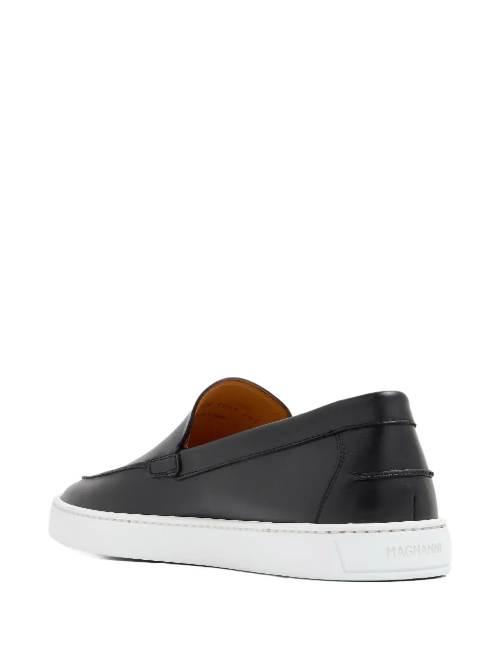 Magnanni leather slip-on loafers Black