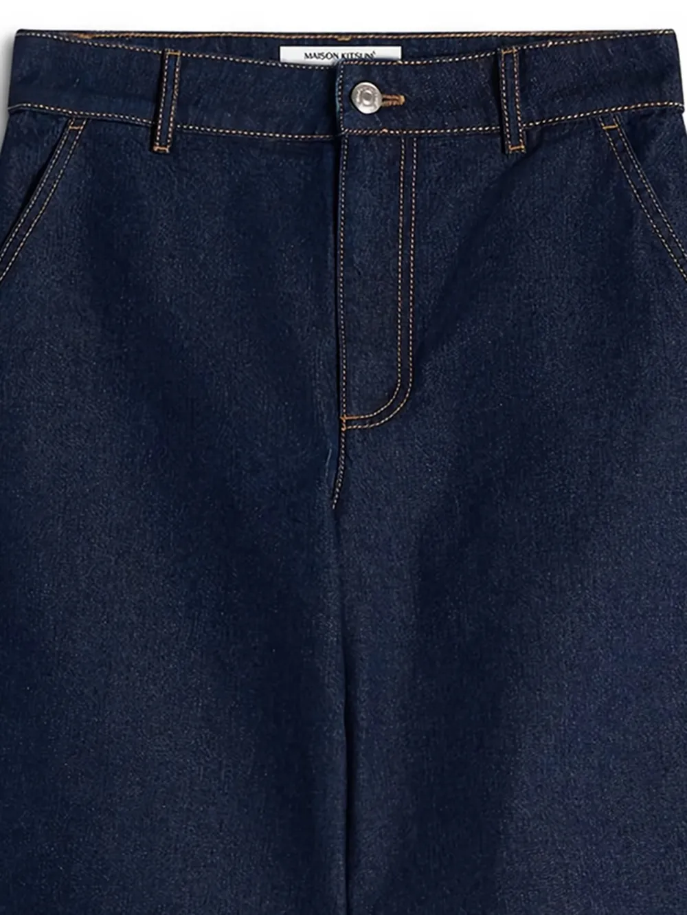 Maison Kitsuné high-waisted cotton jeans - Blauw