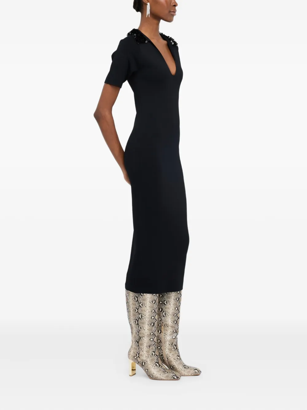 LIU JO Dress with sequins Zwart