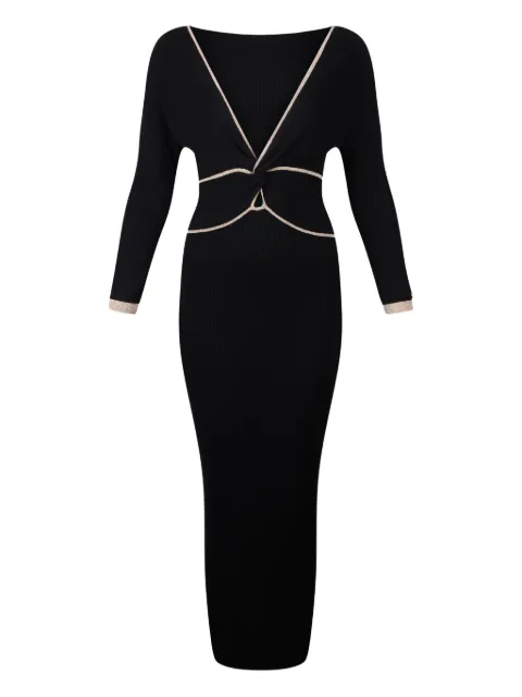 LIU JO vestido midi tejido de canalé
