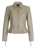 LIU JO zip-front peplum jacket - Green
