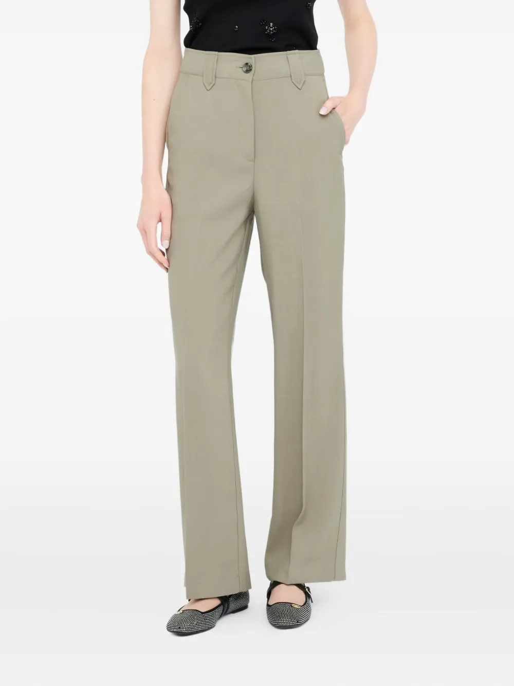 LIU JO pressed-crease trousers Beige
