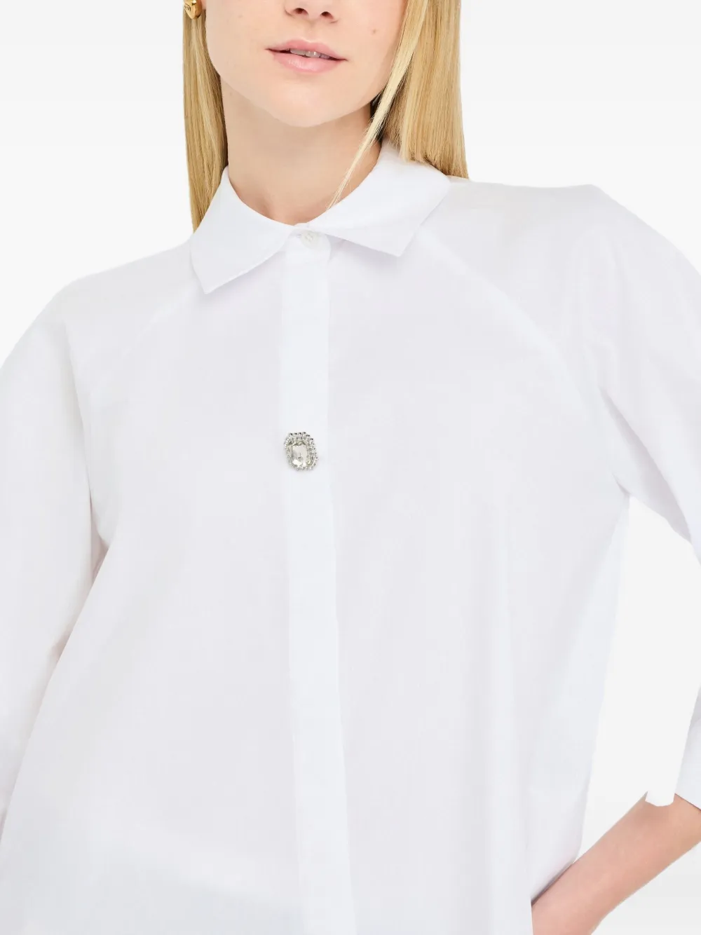 LIU JO rhinestone-embellished shirt Wit