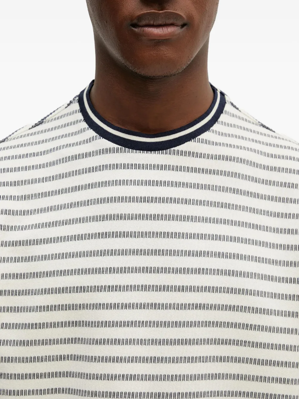 Paul Smith Breton striped crew-neck T-shirt Wit