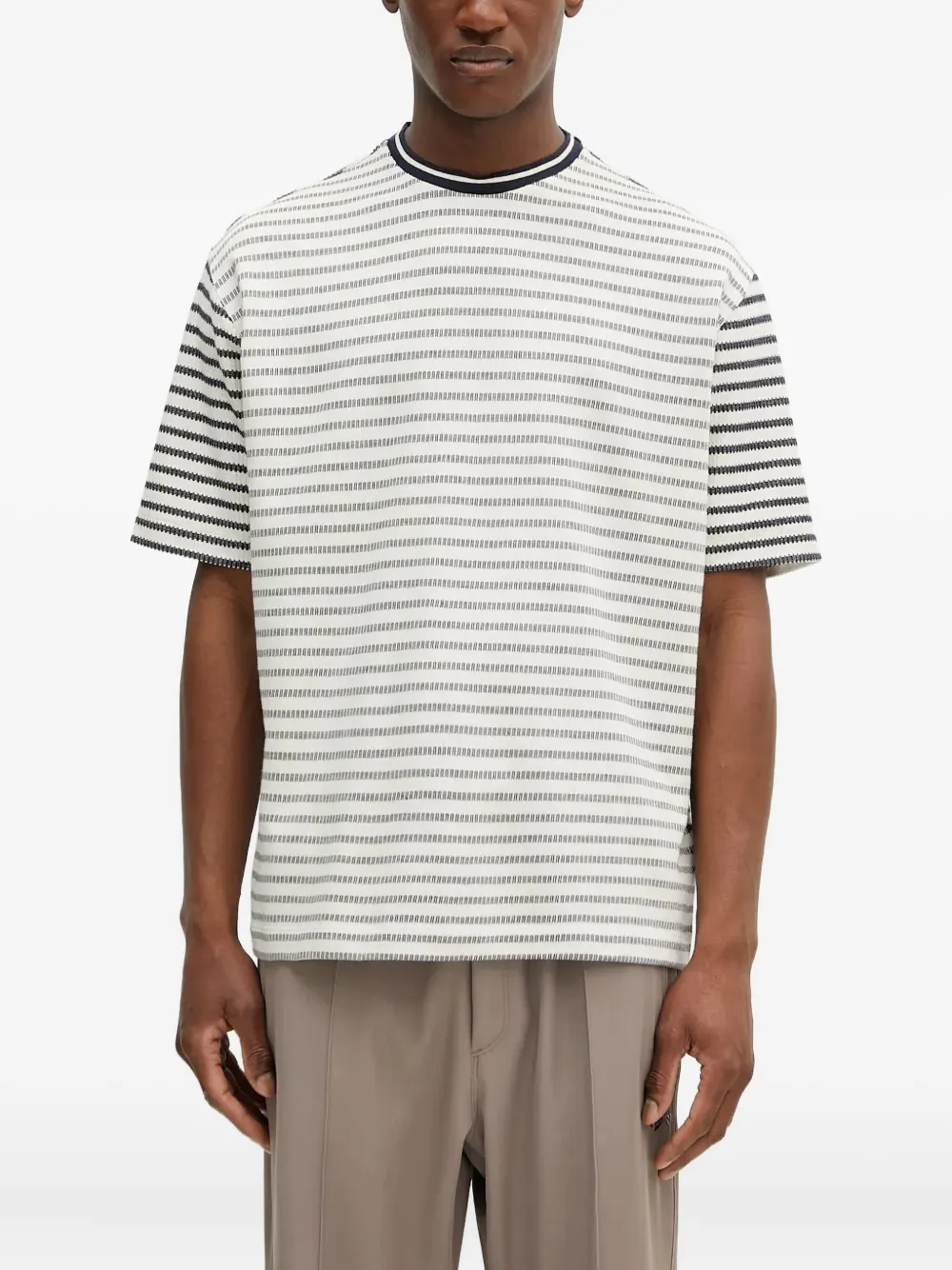 Paul Smith Breton striped crew-neck T-shirt Wit