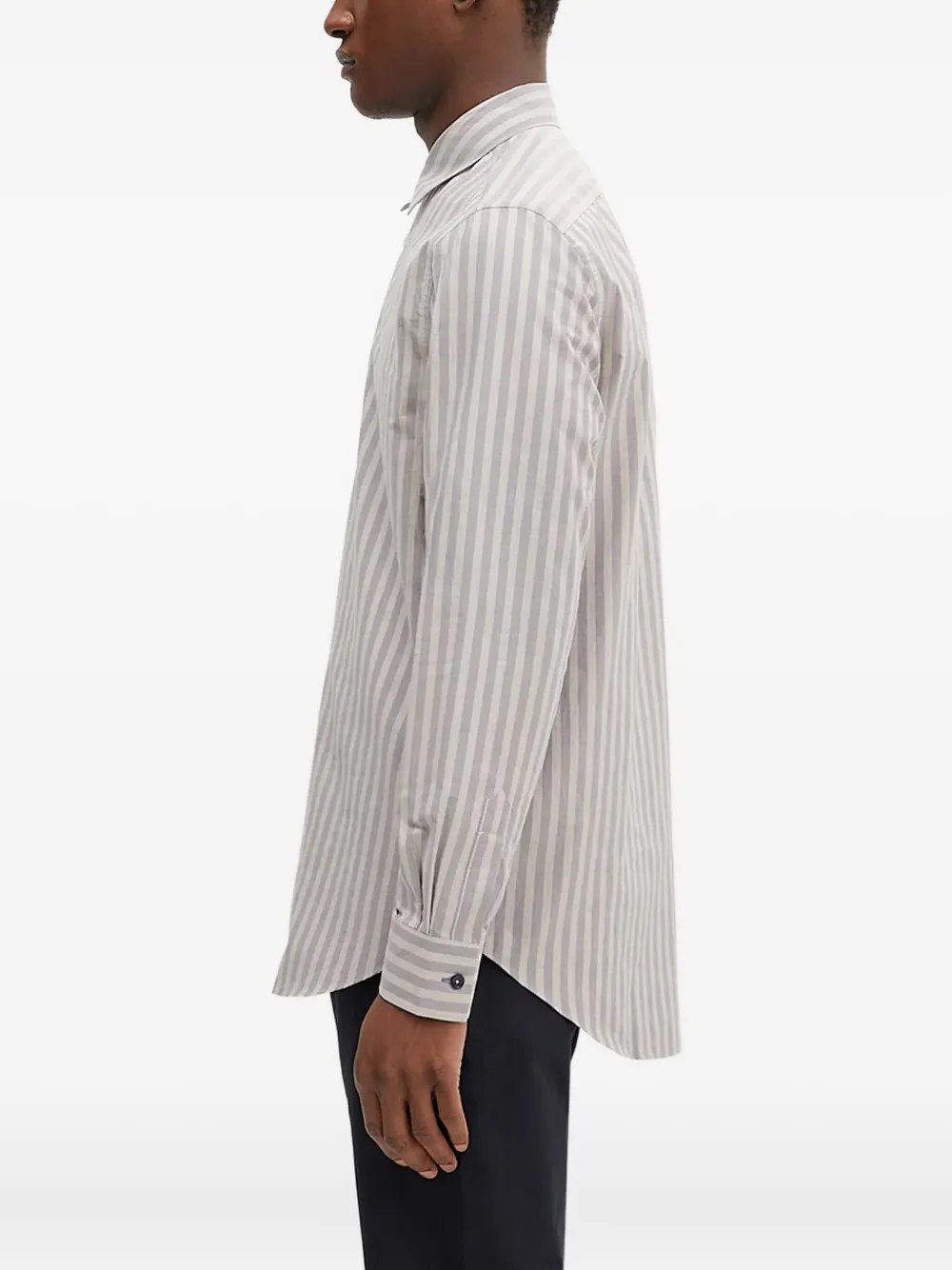 Paul Smith striped long-sleeves shirt Grijs