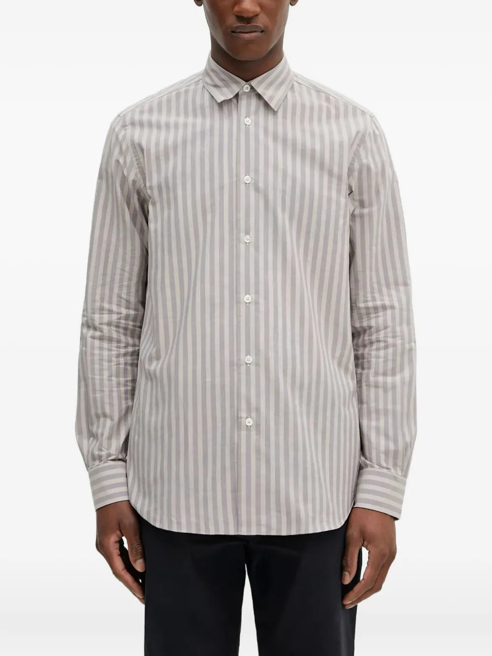 Paul Smith striped long-sleeves shirt Grijs