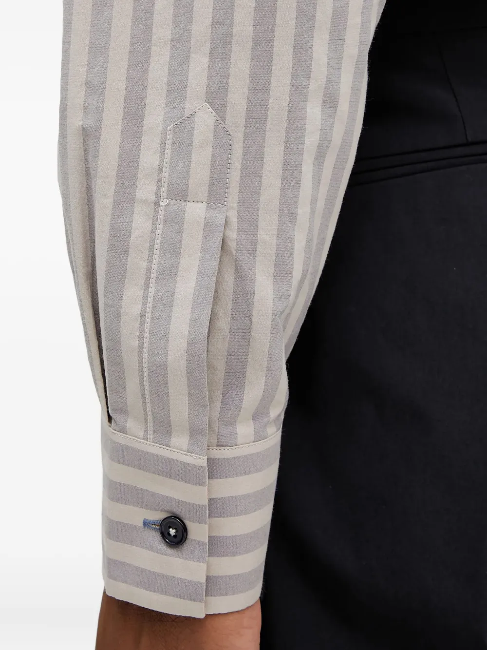 Paul Smith striped long-sleeves shirt Grijs