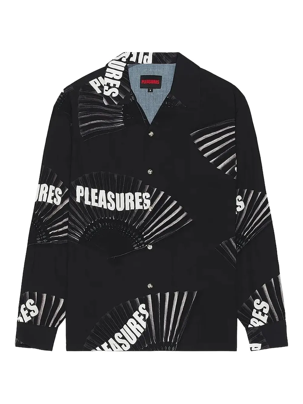 Pleasures fan-print shirt | Black | Image 1