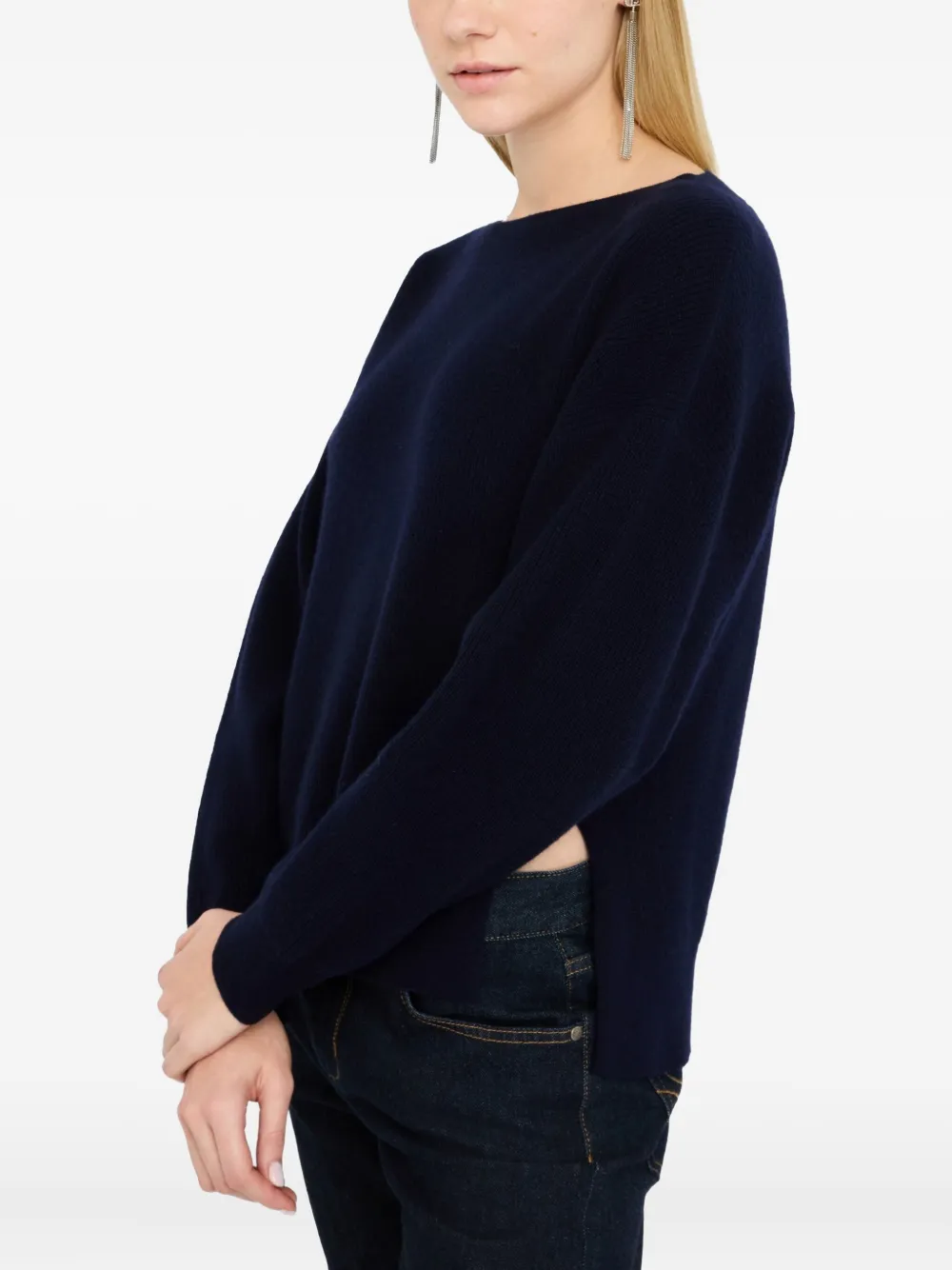 LIU JO boat-neck sweater Blauw