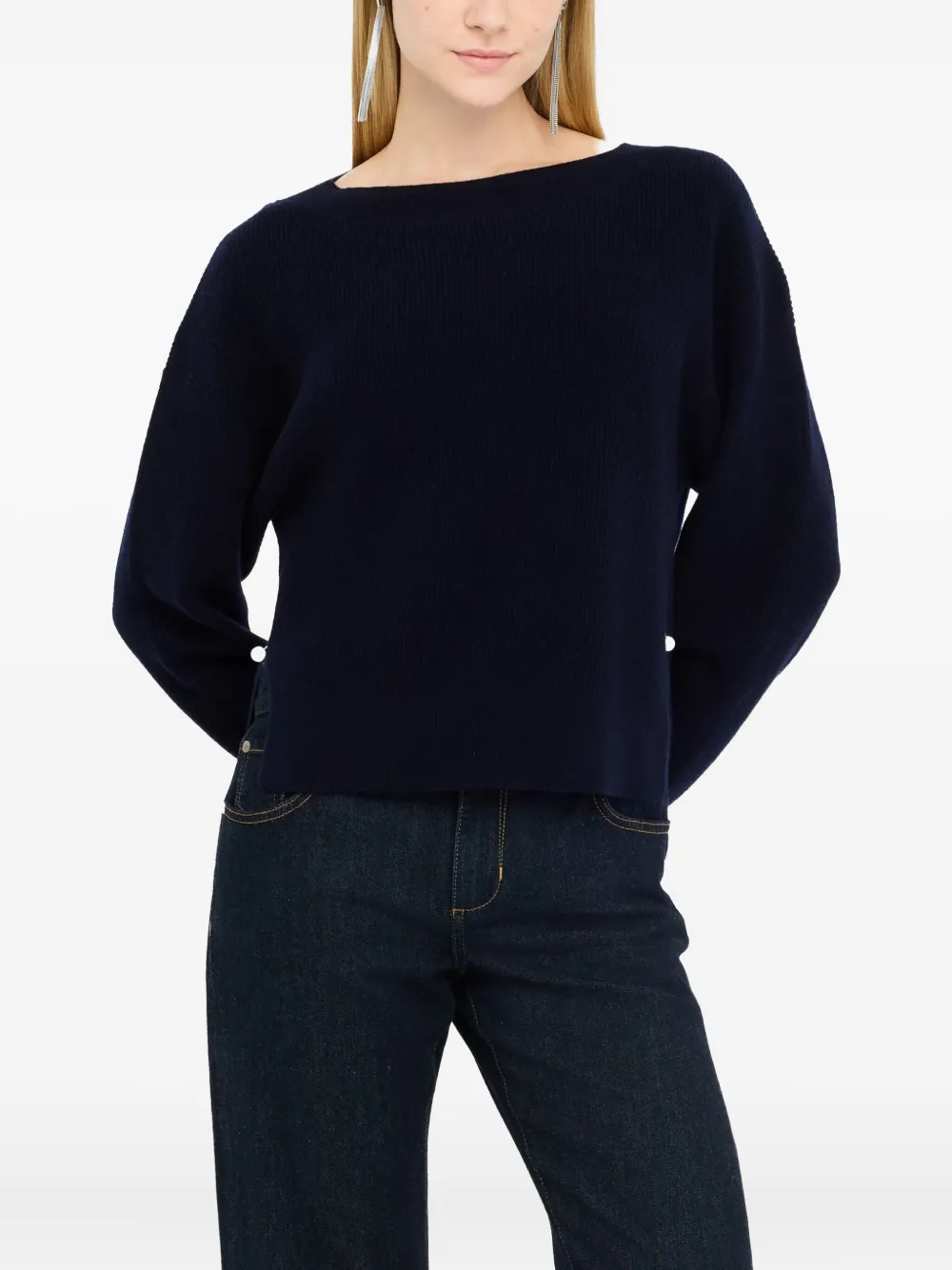 LIU JO boat-neck sweater Blauw