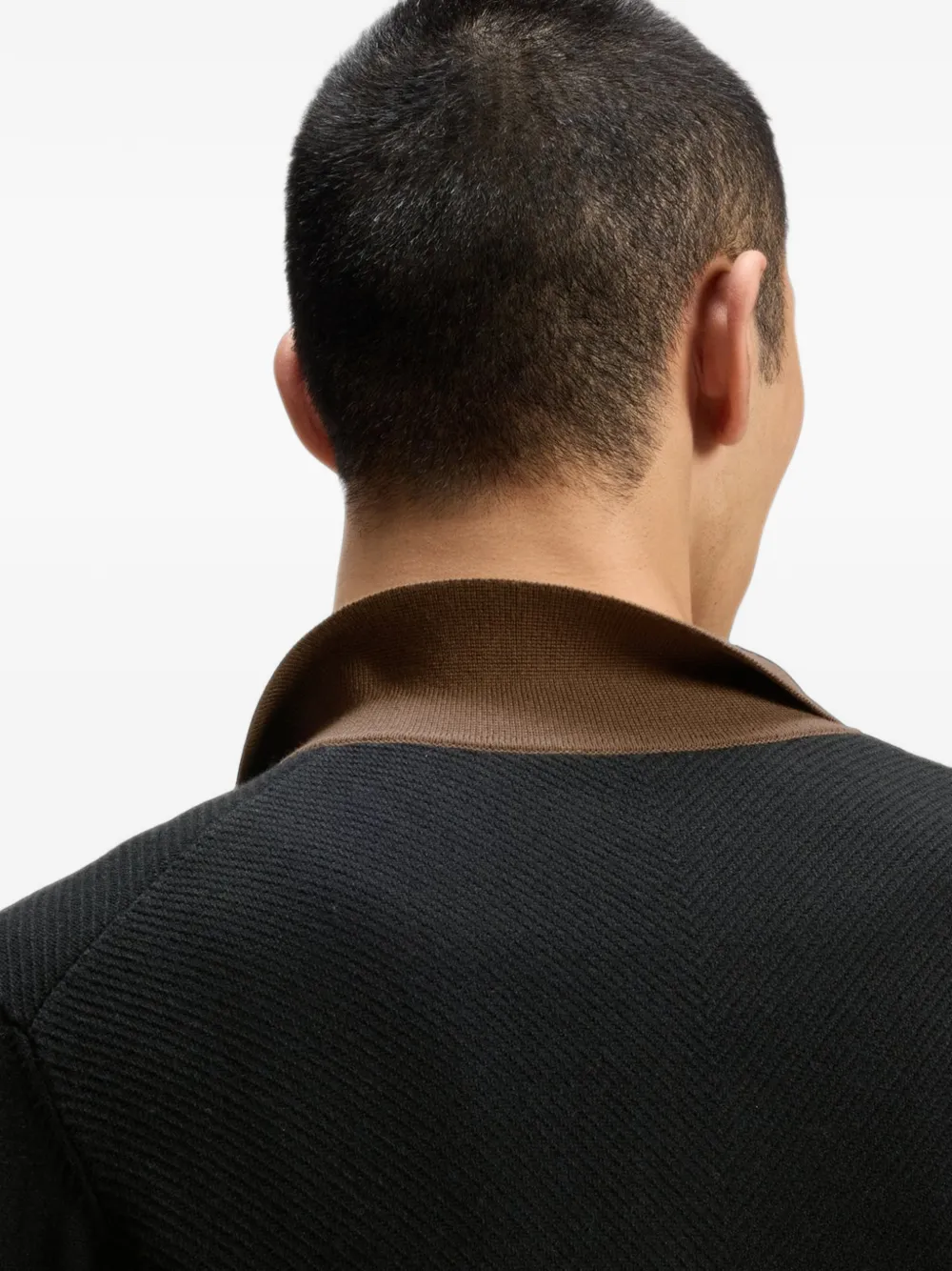 HUGO Button-up vest Zwart