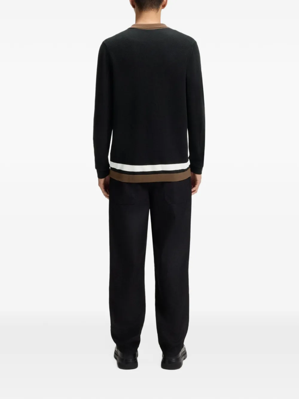 HUGO Button-up vest Zwart