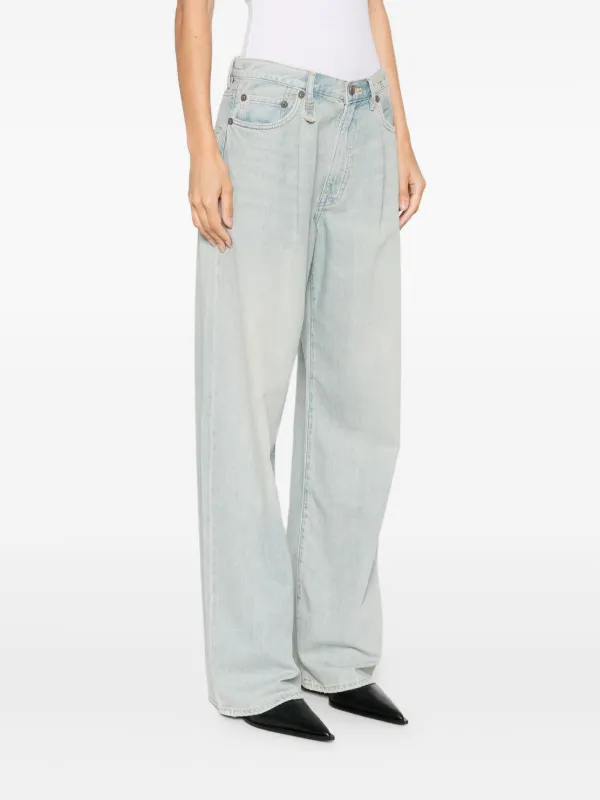 R13 Damon Pleated Jeans | Blue | FARFETCH CA