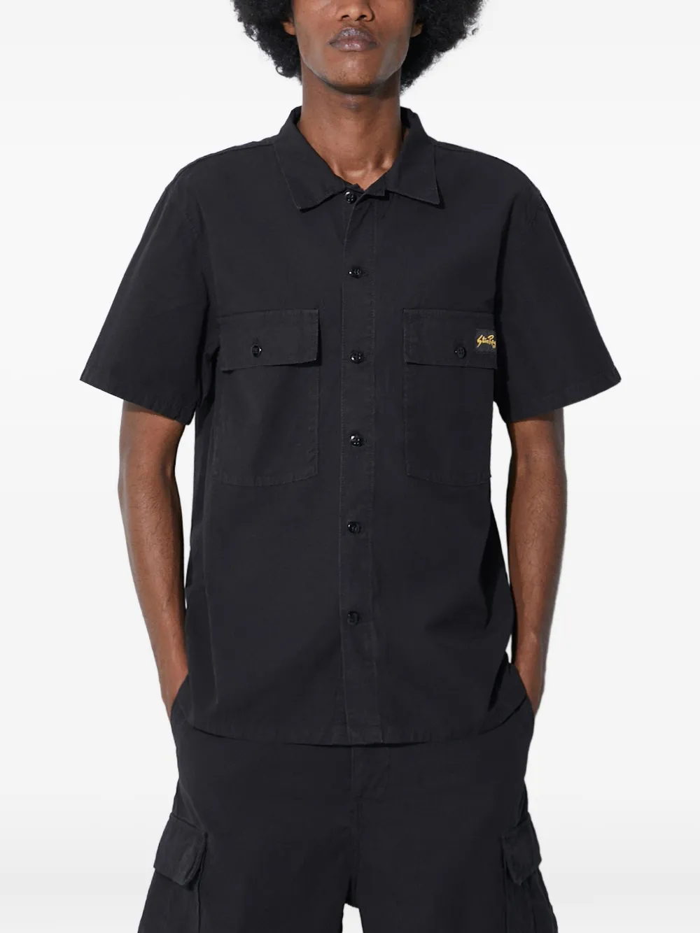 stan ray chest-pocket short-sleeve shirt - ブラック stan ray chest-pocket short-sleeve shirt - ブラック