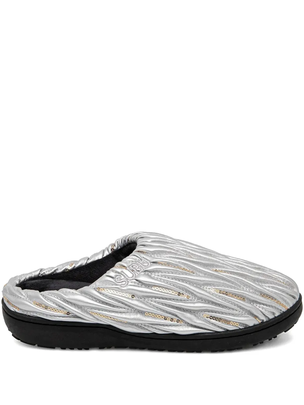 SUBU sequin-embellished mules Silver