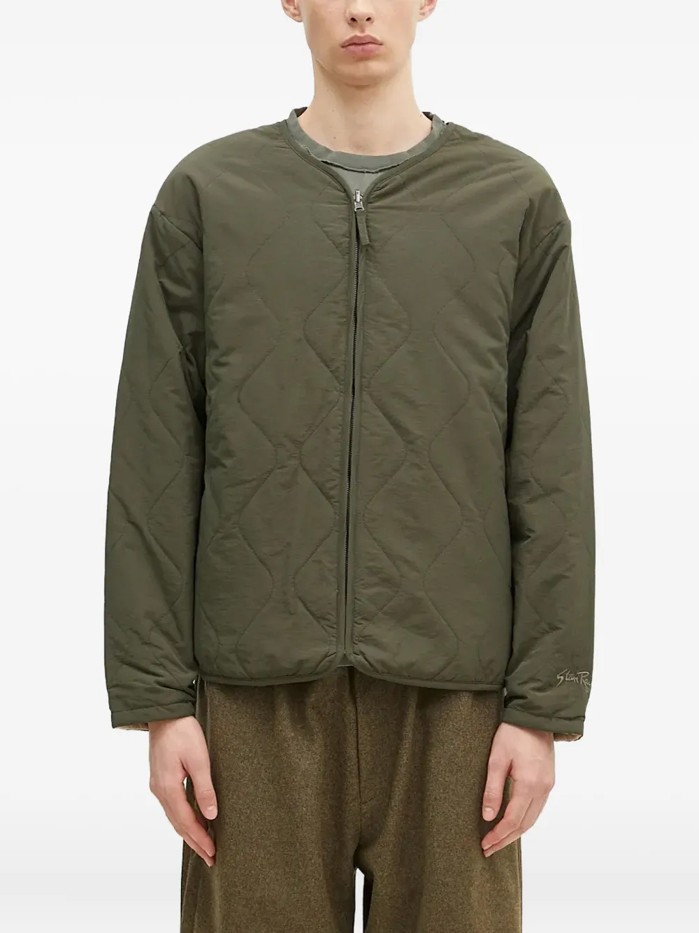 stan ray quilted zip-up jacket - グリーン stan ray quilted zip-up jacket - グリーン