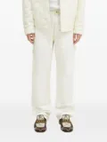 stan ray contrast-stitch trousers - White