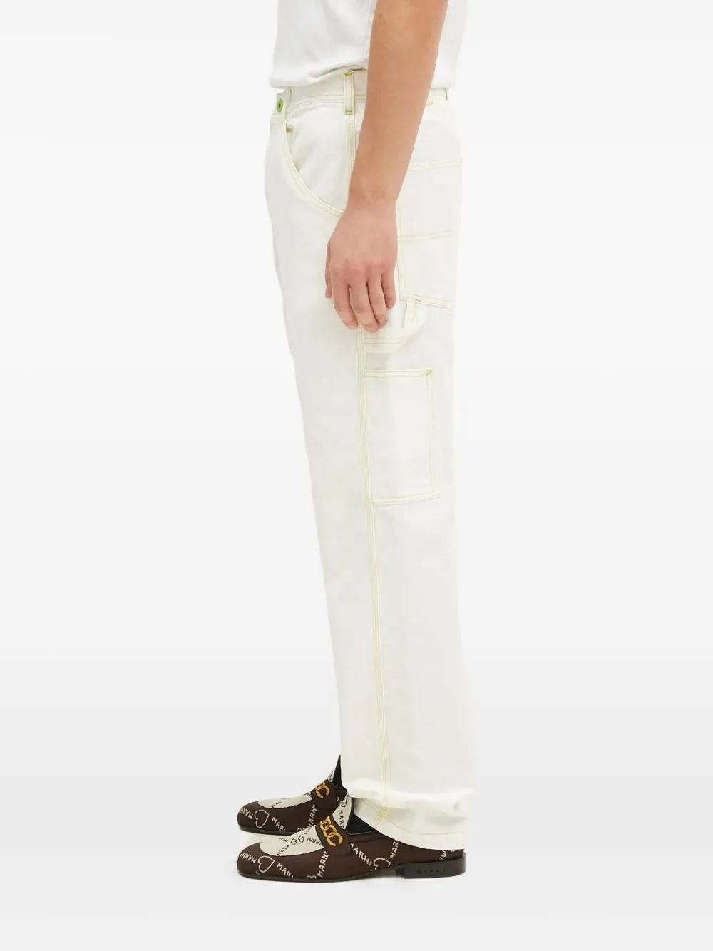 Stan ray Broek met contrasterende stiksels - Wit