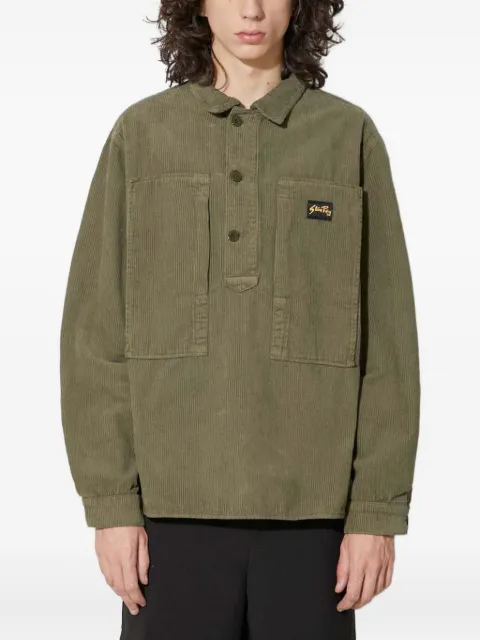stan ray corduroy chest-pocket polo shirt
