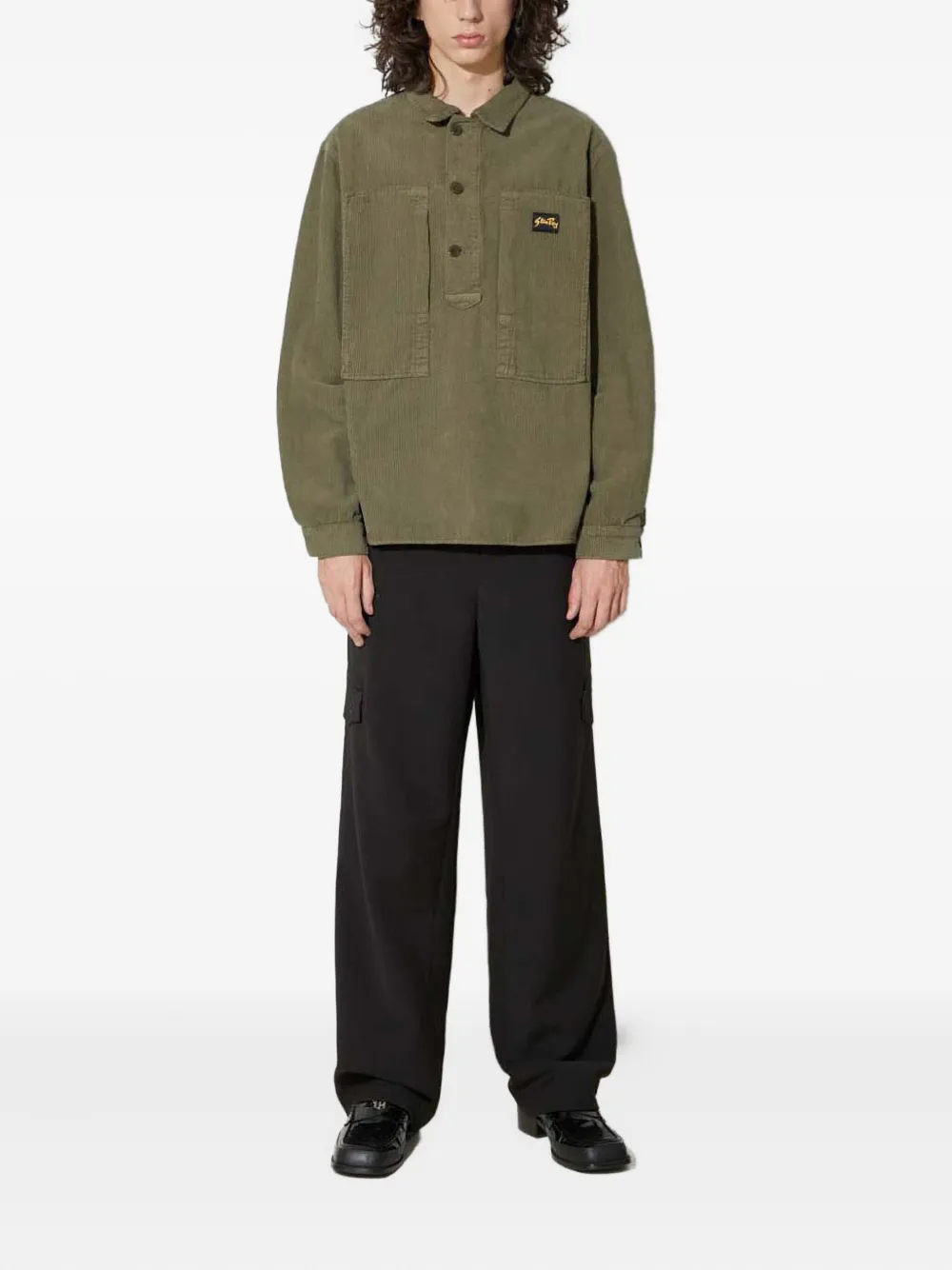 stan ray corduroy chest-pocket polo shirt | Image 2