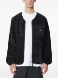 stan ray fleece panelled zip-up jacket - Black