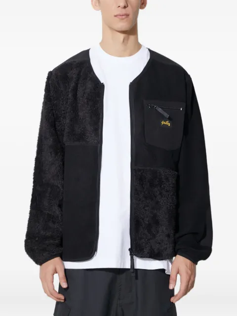 stan ray fleece panelled zip-up jacket