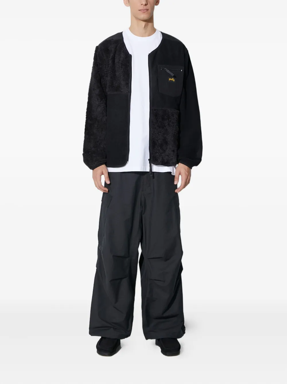stan ray fleece panelled zip-up jacket | Bomber Jackets | Image 2