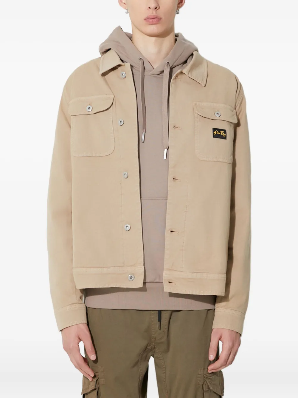 stan ray patch-pocket shirt jacket - ニュートラル stan ray patch-pocket shirt jacket - ニュートラル