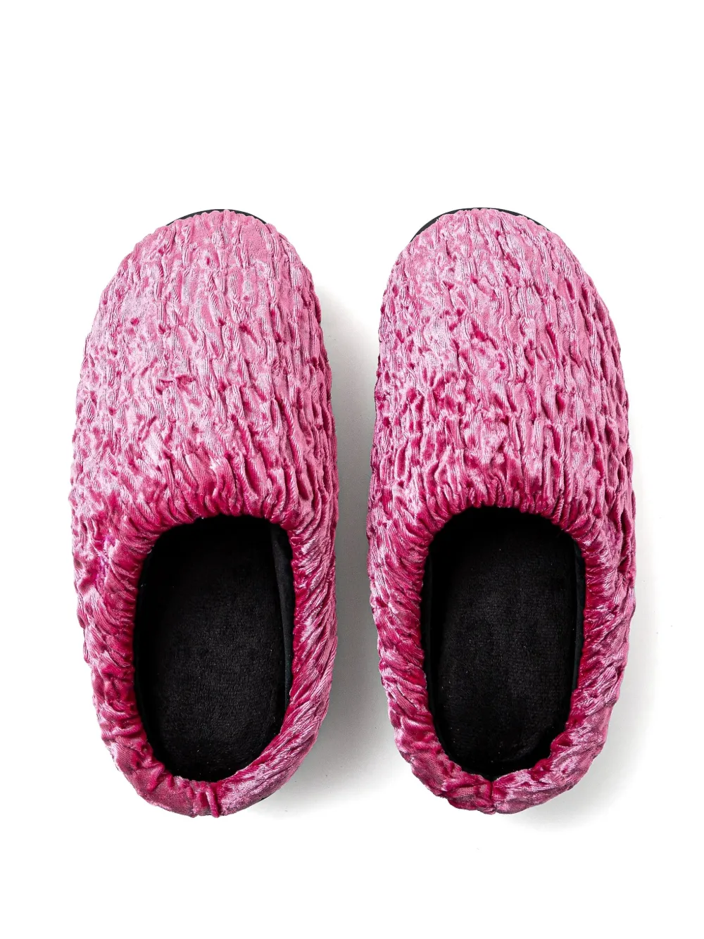 SUBU crushed-velvet mules Pink