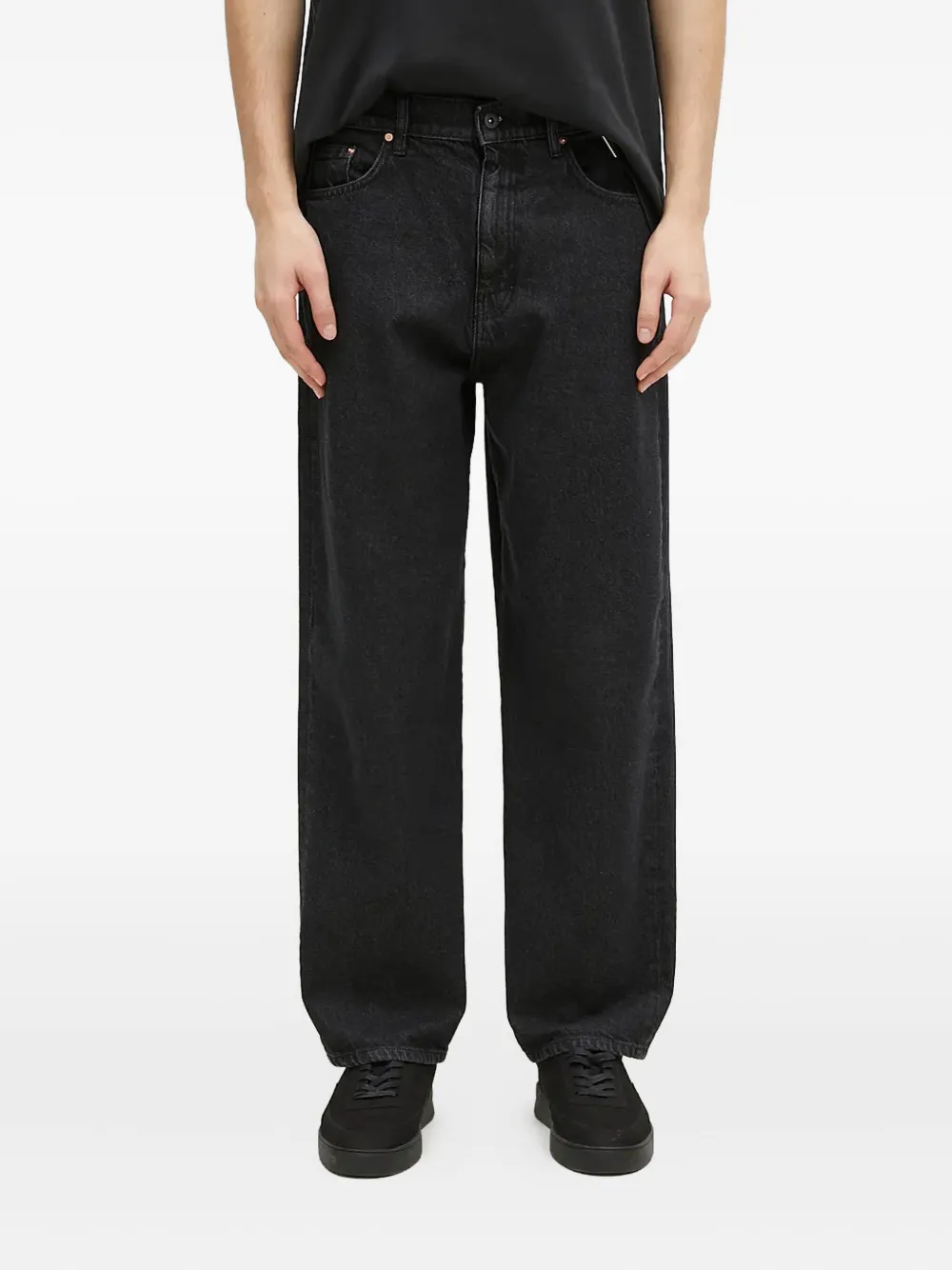 stan ray patch-pocket jeans - ブラック stan ray patch-pocket jeans - ブラック