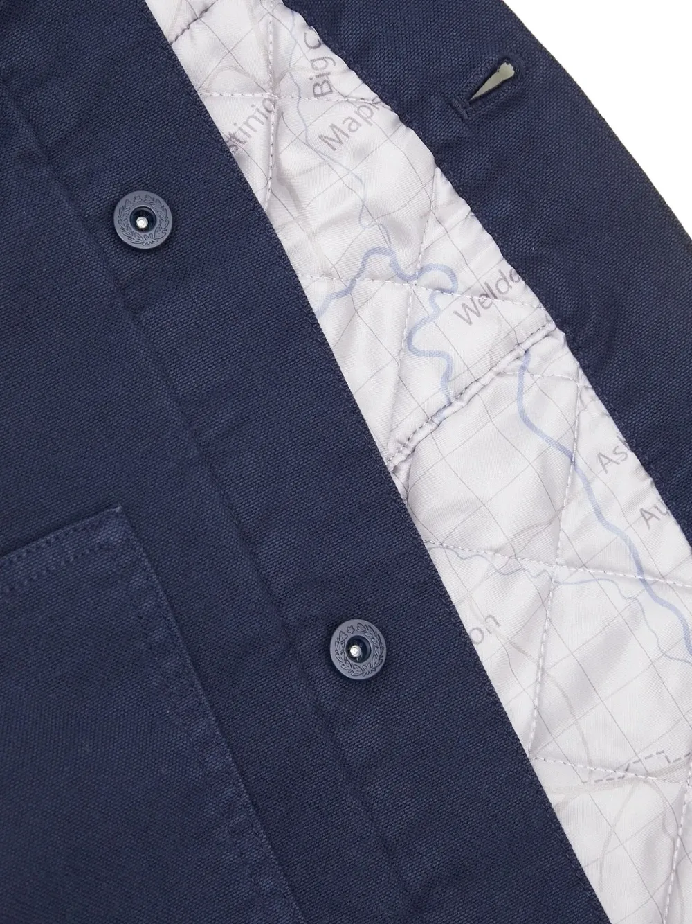 stan ray Shirtjack met contrasterende kraag Blauw