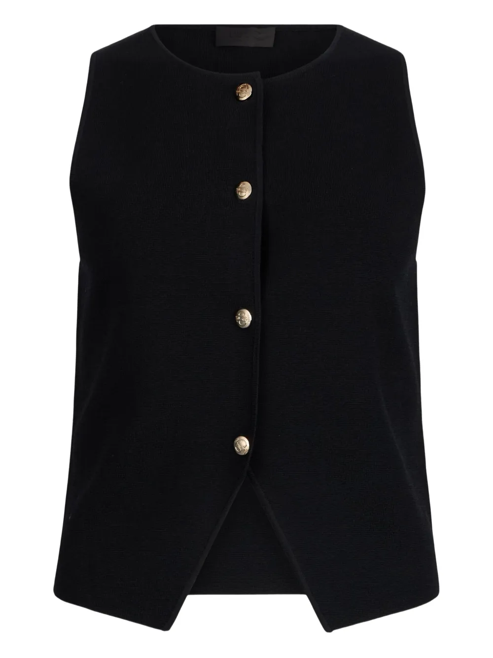 LIU JO Gilet met ronde hals Zwart