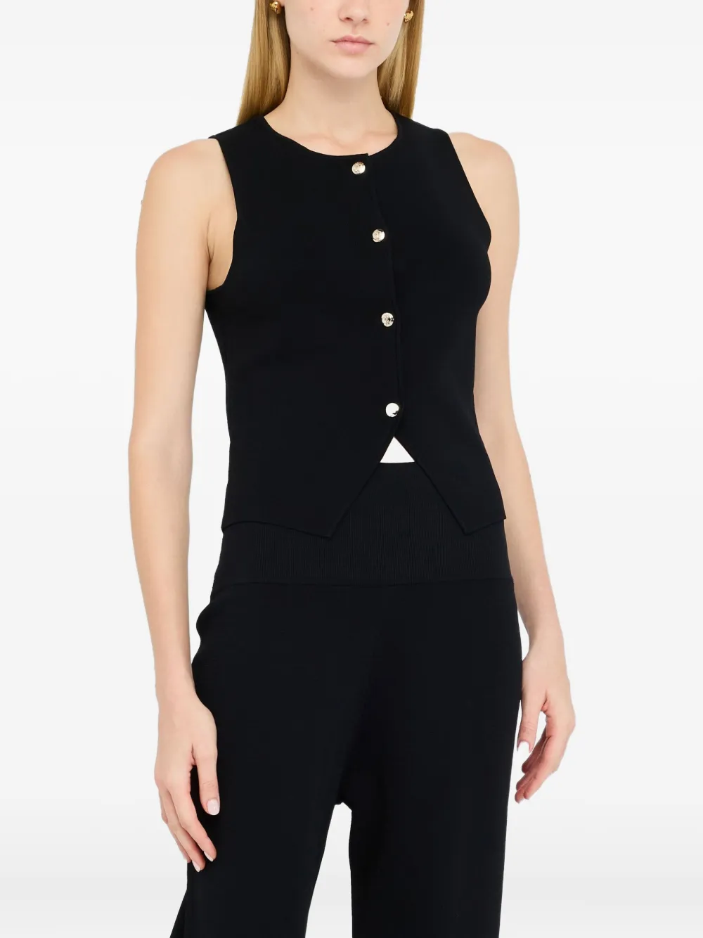 LIU JO Gilet met ronde hals Zwart