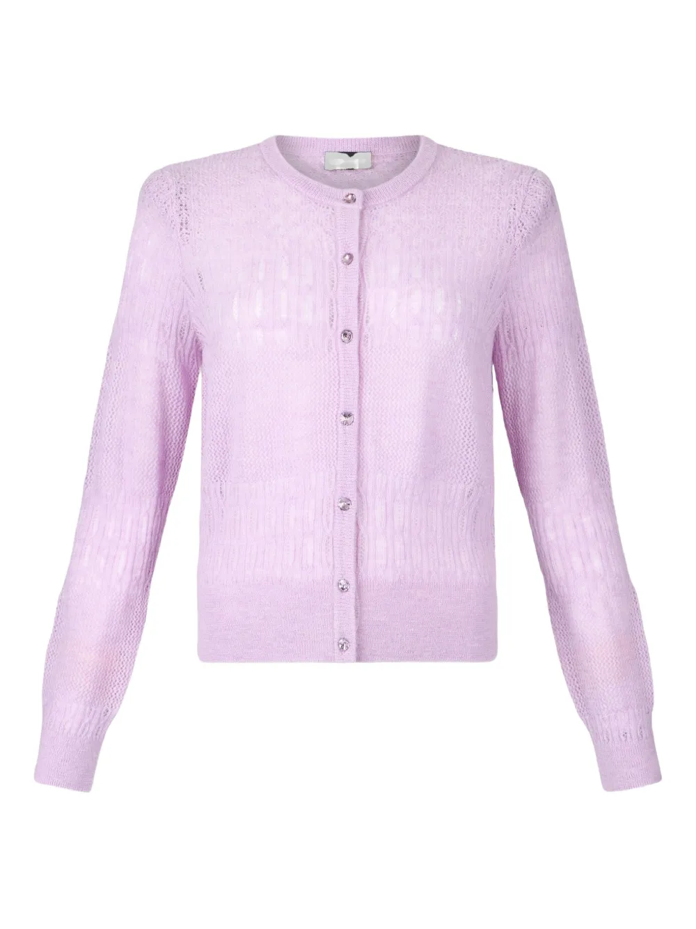 Liu •jo Wool And Alpaca Cardigan In Pink