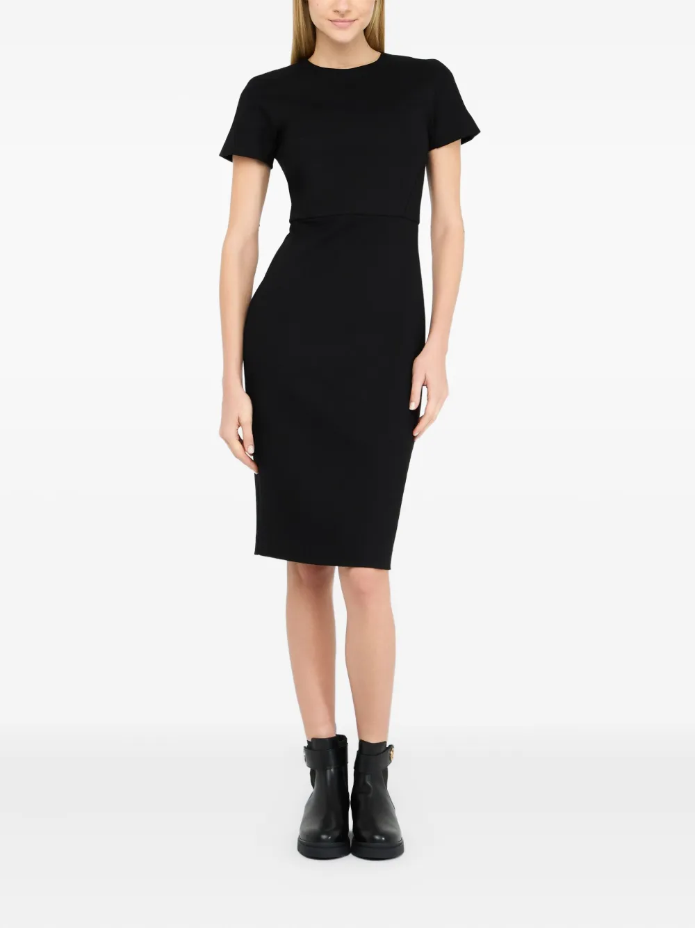 LIU JO short-sleeve sheath dress Zwart